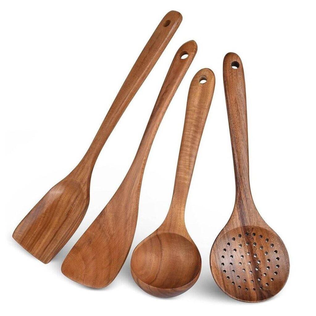 wooden utensil set