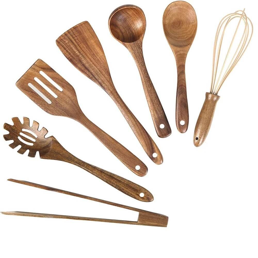 7pcs acaicia spoons set