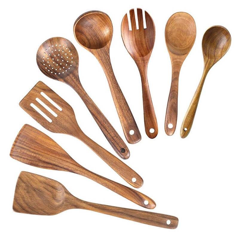 8pcs acacia spoons set
